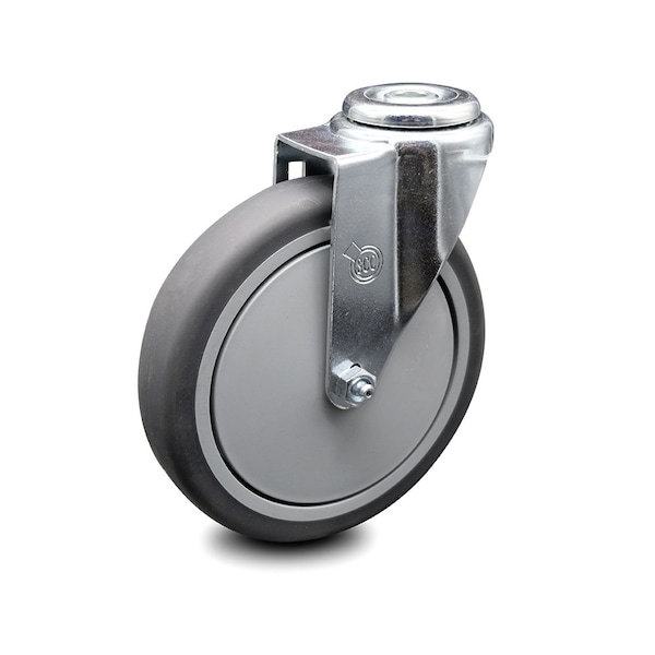 6 Inch Thermoplastic Rubber Wheel Swivel Bolt Hole Caster